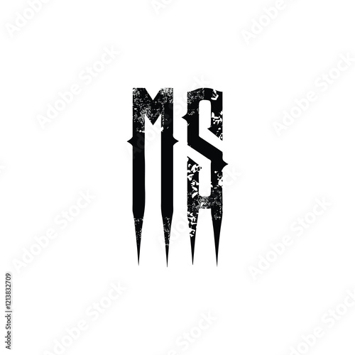 MS monogram logo design letter text name symbol monochrome logotype alphabet character simple logo