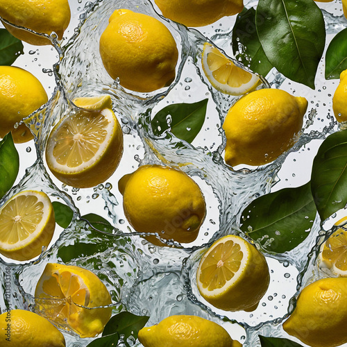 lemon slices in water