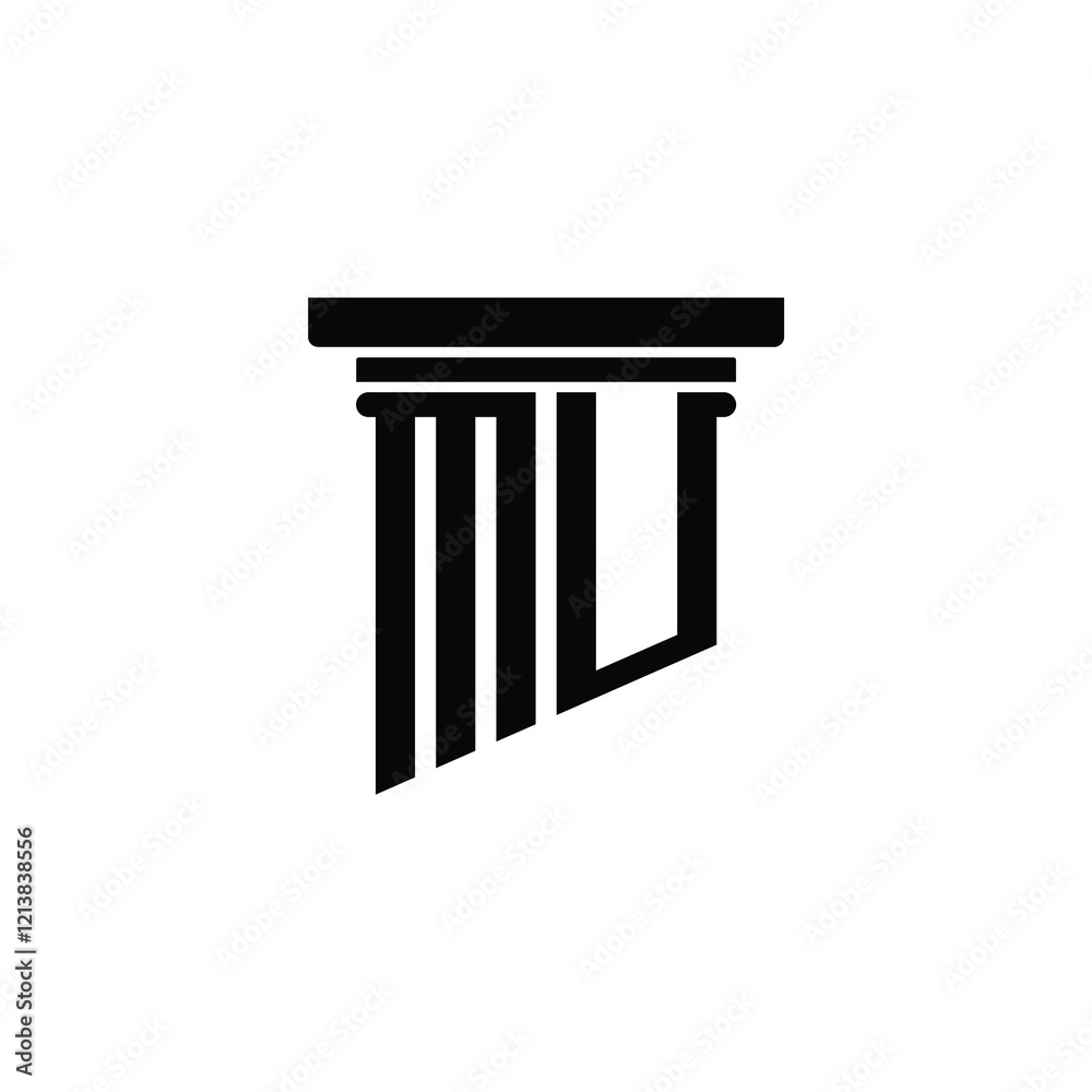 MU monogram logo design letter text name symbol monochrome logotype alphabet character simple logo MU monogram logo design letter text name symbol monochrome logotype alphabet character simple logo
