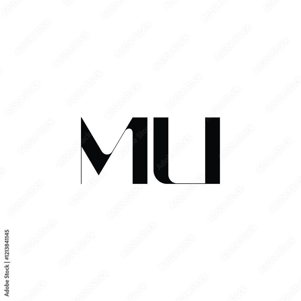 MU monogram logo design letter text name symbol monochrome logotype alphabet character simple logo MU monogram logo design letter text name symbol monochrome logotype alphabet character simple logo
