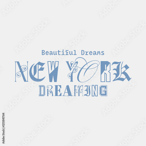 New York slogan vector illustration for t-shirt design. Vector illustration design for fashion fabrics, textile graphics, prints.