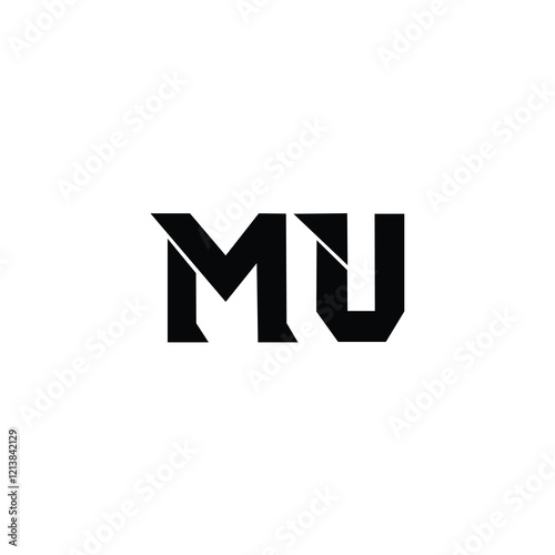 Free Download MU monogram logo design letter text name symbol monochrome logotype alphabet character simple logo - GFXLoad
