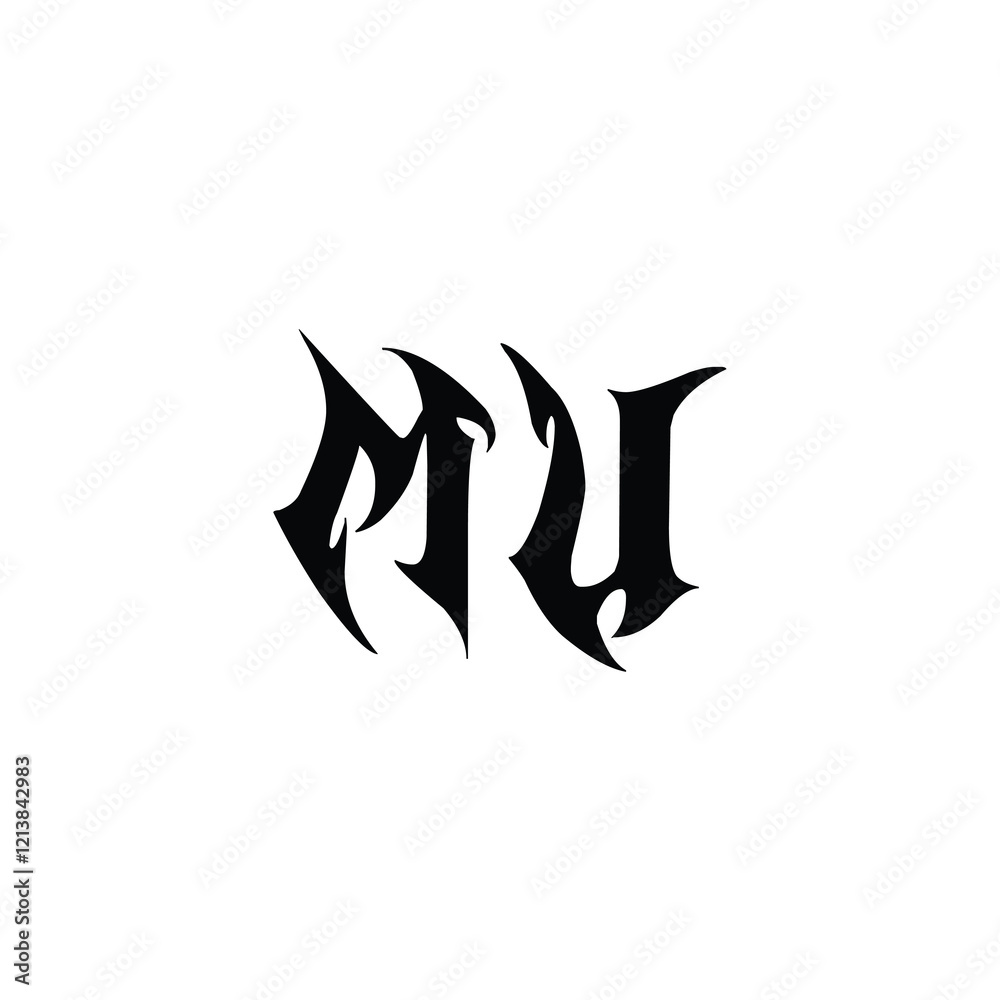 MU monogram logo design letter text name symbol monochrome logotype alphabet character simple logo MU monogram logo design letter text name symbol monochrome logotype alphabet character simple logo