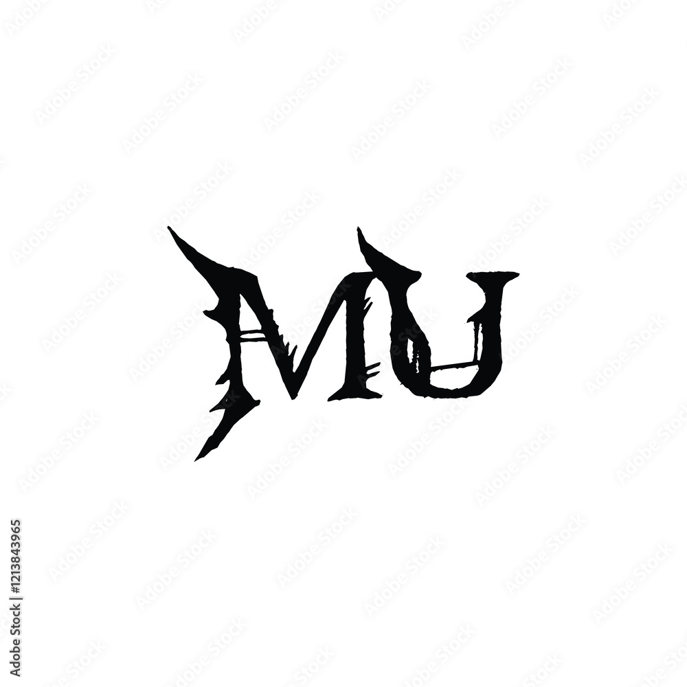 MU monogram logo design letter text name symbol monochrome logotype alphabet character simple logo MU monogram logo design letter text name symbol monochrome logotype alphabet character simple logo
