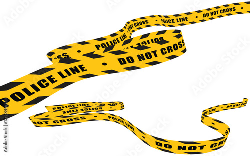 Warning Line police vector design illustration template