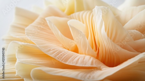 Delicate Peach Rose Petals Close Up View