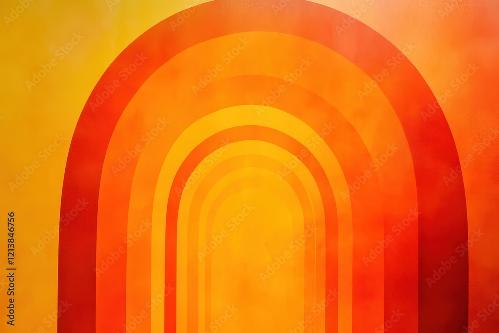 Elegant interplay of warm colors creates a mesmerizing abstract arch in a radiant glow reminiscent of a sunset. Generative AI Elegant interplay of warm colors creates a mesmerizing abstract arch in a radiant glow reminiscent of a sunset. Generative AI