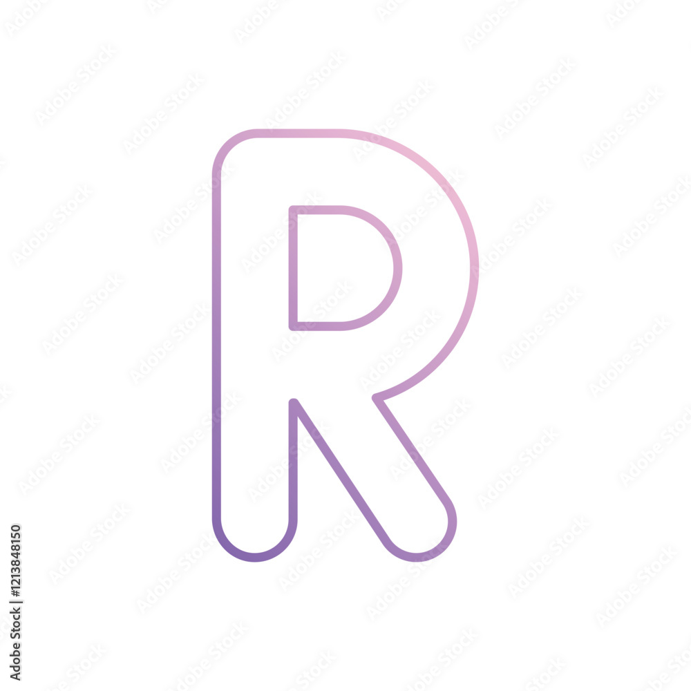 Letter R icon isolated on a white background. Vector illustration. Letter R icon isolated on a white background. Vector illustration.