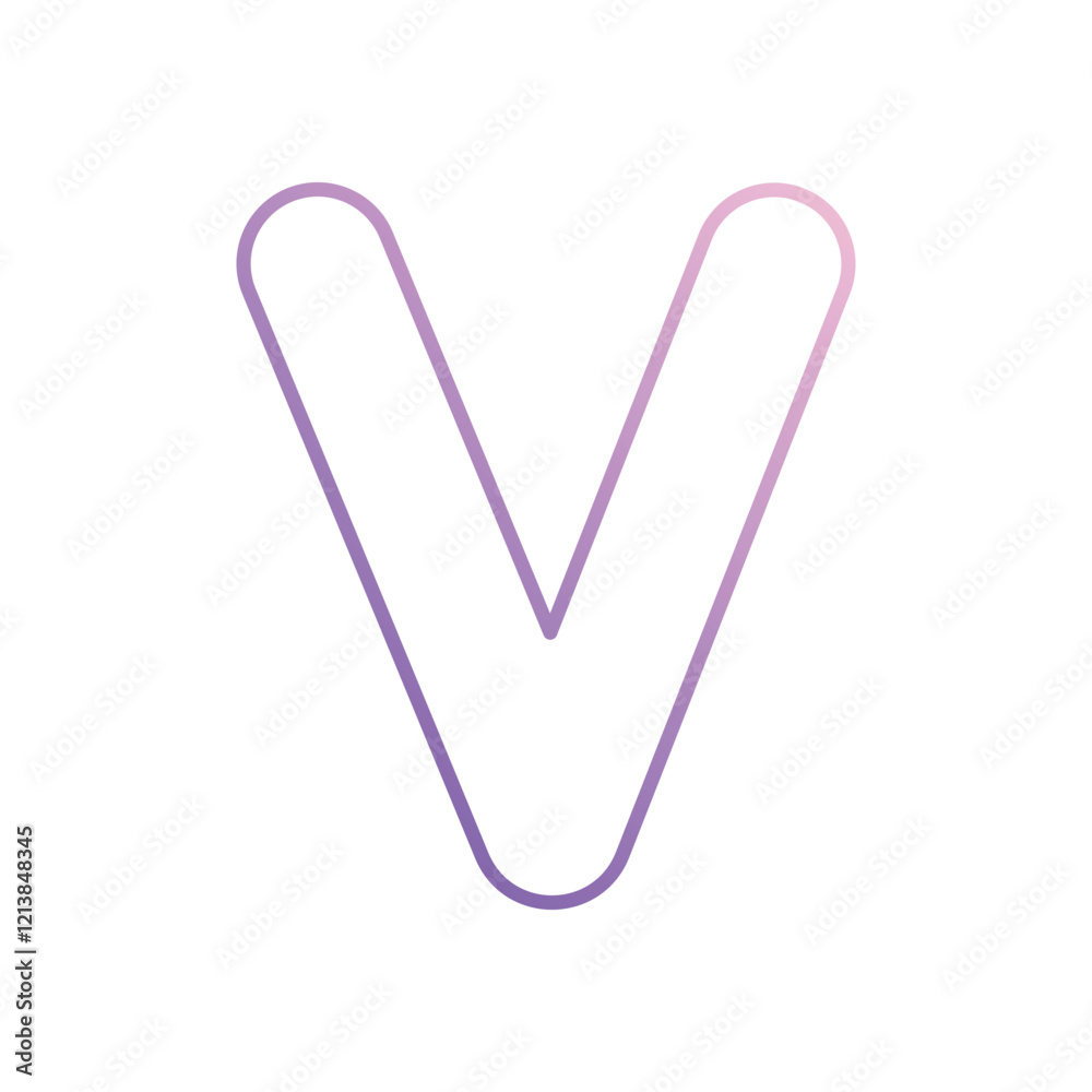Letter V icon isolated on a white background. Vector illustration. Letter V icon isolated on a white background. Vector illustration.