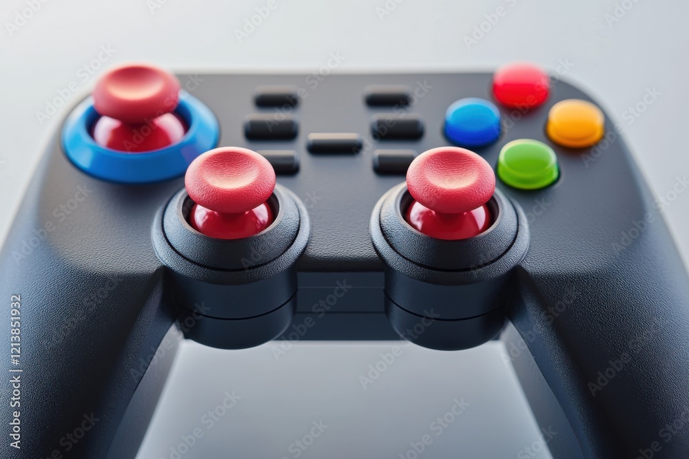 Isolated game controller on a white background. Generative Ai Isolated game controller on a white background. Generative Ai