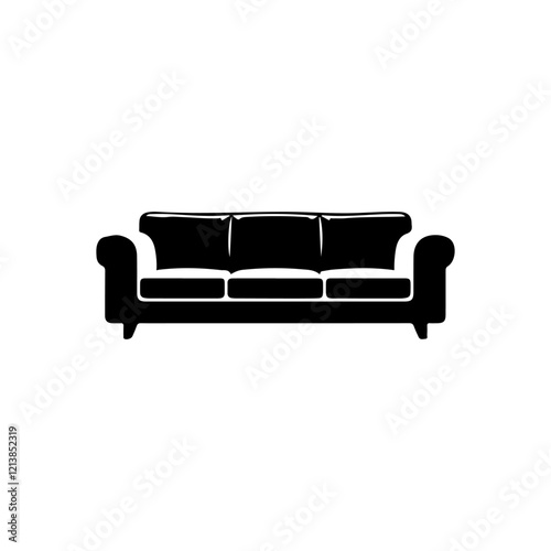 Sofa silhouette vector illustration