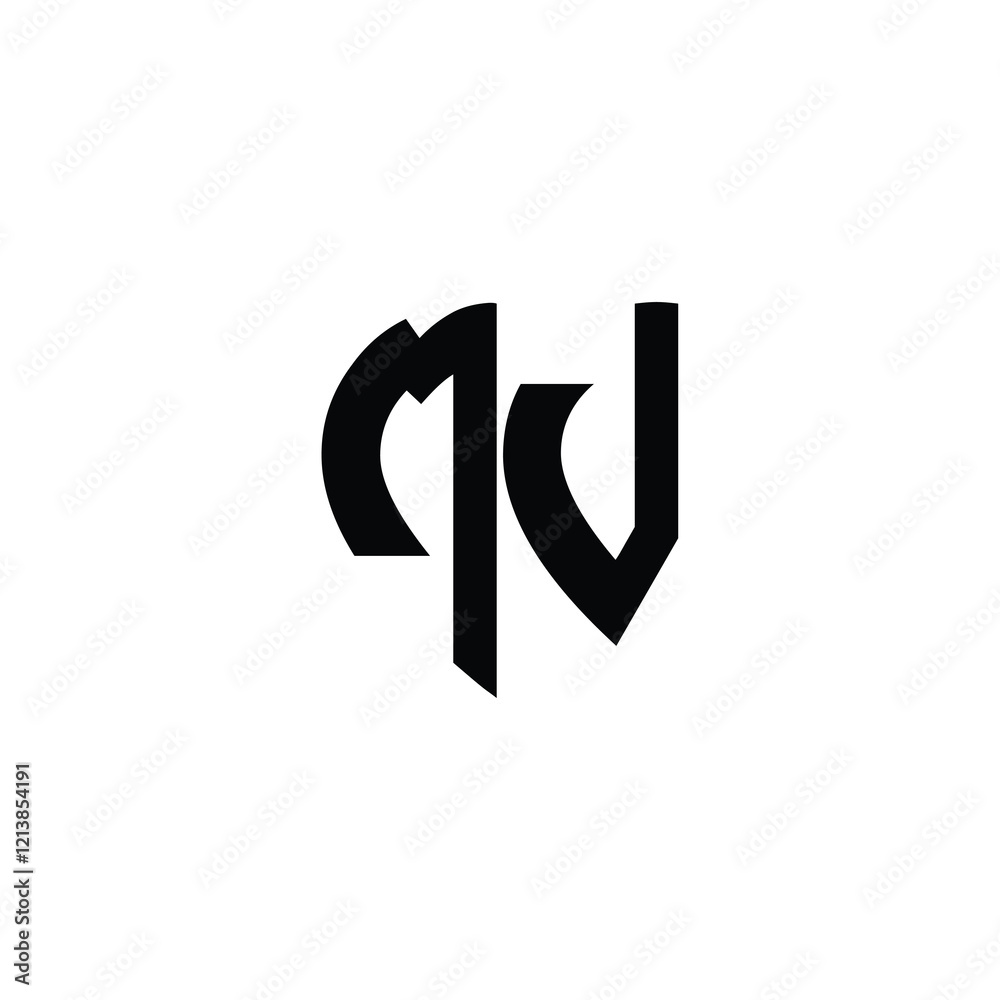 MV monogram logo design letter text name symbol monochrome logotype alphabet character simple logo MV monogram logo design letter text name symbol monochrome logotype alphabet character simple logo