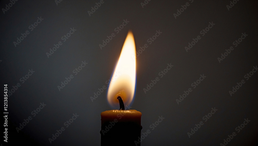 Minimalist Close-Up of a Flickering Candle Flame in Darkness Minimalist Close-Up of a Flickering Candle Flame in Darkness