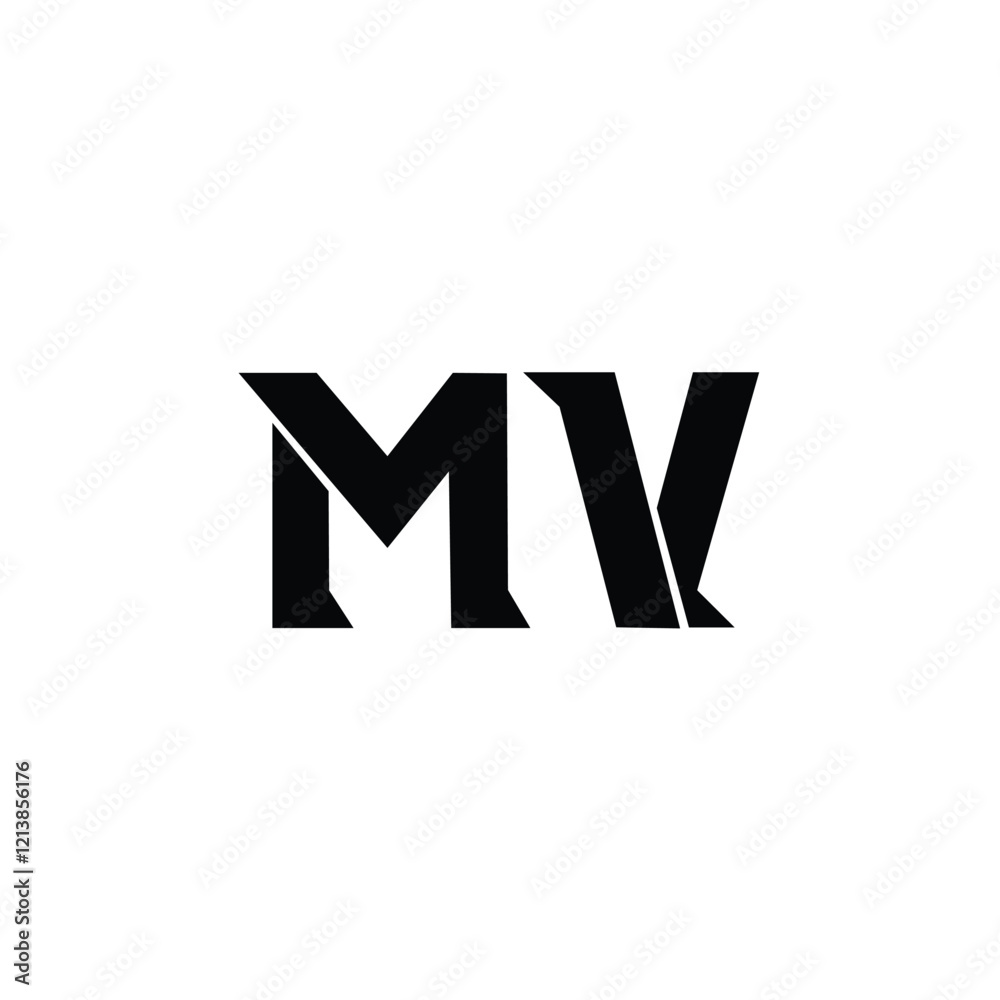 MV monogram logo design letter text name symbol monochrome logotype alphabet character simple logo MV monogram logo design letter text name symbol monochrome logotype alphabet character simple logo