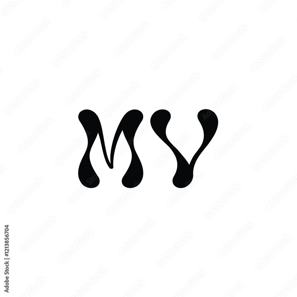 MV monogram logo design letter text name symbol monochrome logotype alphabet character simple logo MV monogram logo design letter text name symbol monochrome logotype alphabet character simple logo