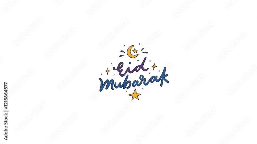 eid mubarak calligraphy. Eid Al Adha Mubarak in Arabic calligraphy style . eid icon animation. Eid Mubarak text animation. 