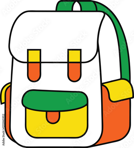 Colorful Backpack Design School, Travel, Adventure, Casual Style