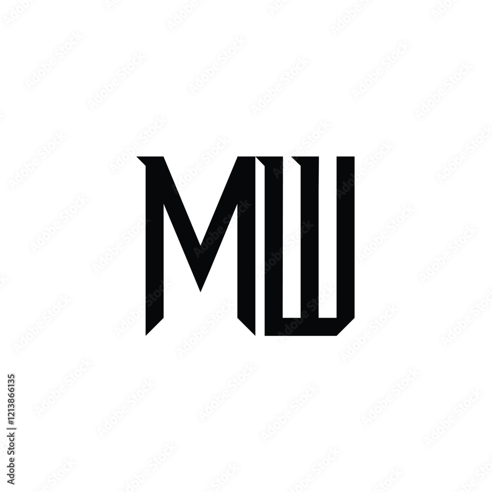 MW monogram logo design letter text name symbol monochrome logotype alphabet character simple logo MW monogram logo design letter text name symbol monochrome logotype alphabet character simple logo