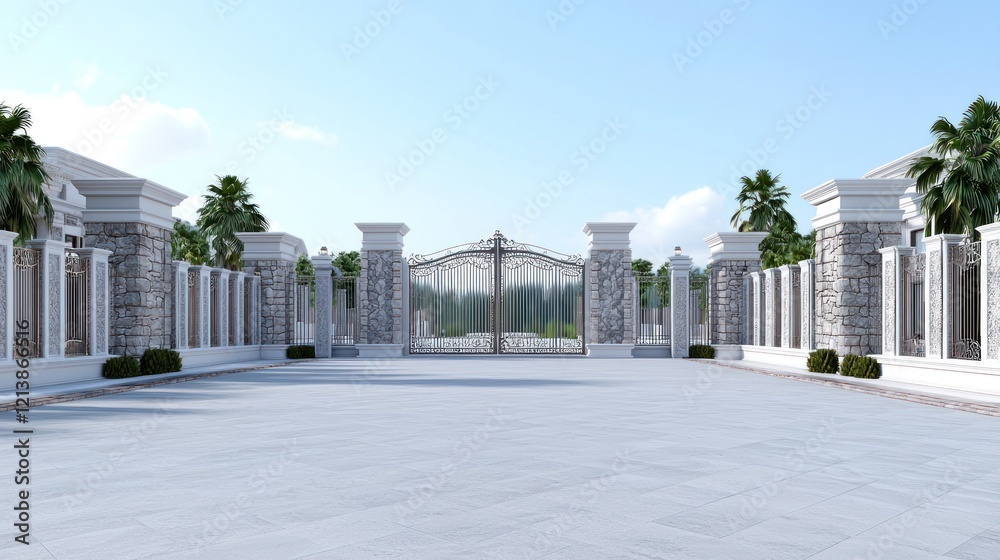 Naklejka premium Grand Estate Entrance