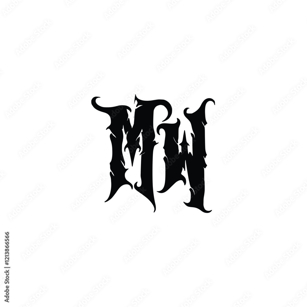 MW monogram logo design letter text name symbol monochrome logotype alphabet character simple logo MW monogram logo design letter text name symbol monochrome logotype alphabet character simple logo