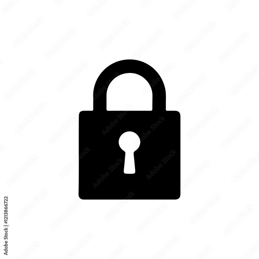 Padlock silhouette vector illustration Padlock silhouette vector illustration