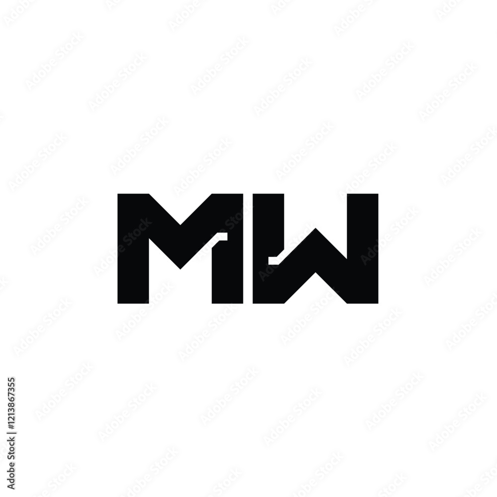 MW monogram logo design letter text name symbol monochrome logotype alphabet character simple logo MW monogram logo design letter text name symbol monochrome logotype alphabet character simple logo