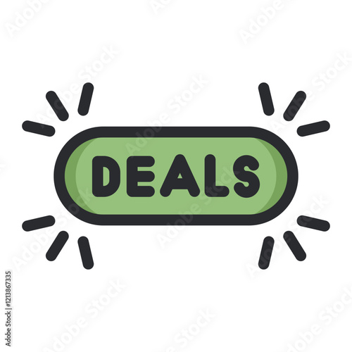 deals label filled style
