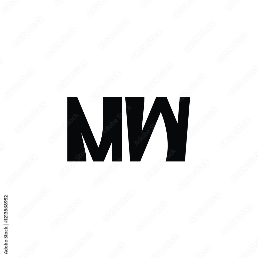 MW monogram logo design letter text name symbol monochrome logotype alphabet character simple logo MW monogram logo design letter text name symbol monochrome logotype alphabet character simple logo