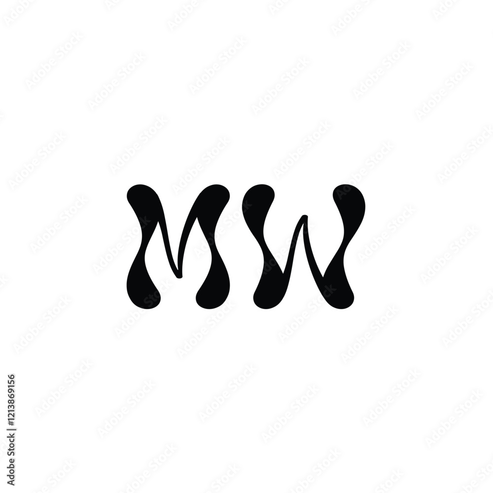 MW monogram logo design letter text name symbol monochrome logotype alphabet character simple logo MW monogram logo design letter text name symbol monochrome logotype alphabet character simple logo