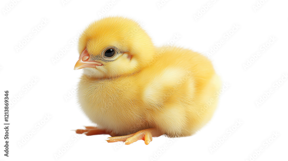 Obraz premium baby chicken isolated on white background 