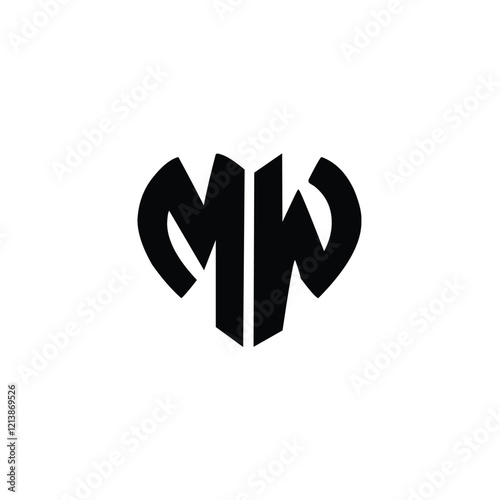 Free Download MW monogram logo design letter text name symbol monochrome logotype alphabet character simple logo - GFXLoad