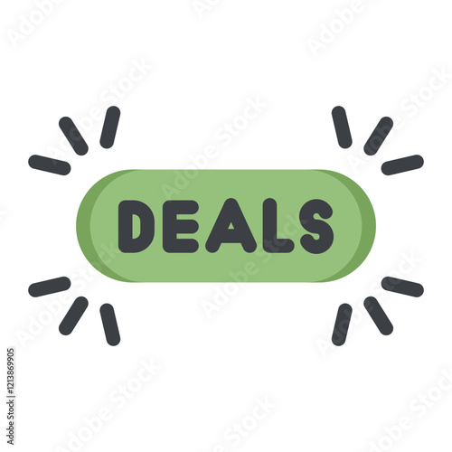 deals label flat style