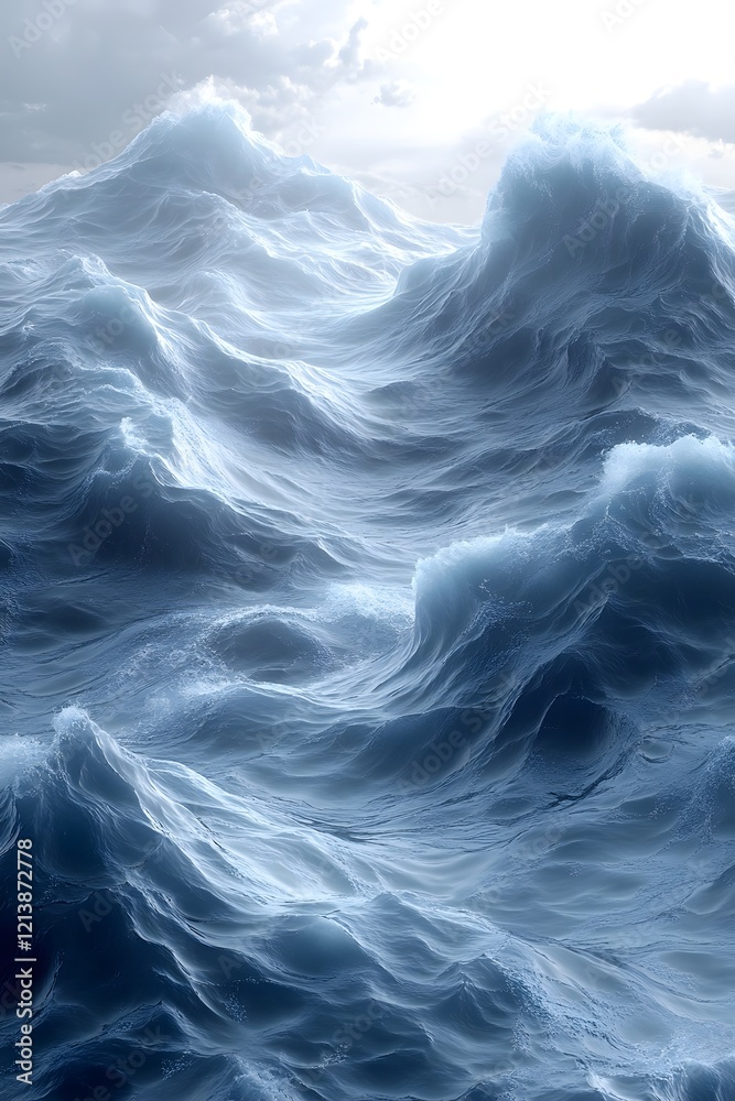 Obraz premium Captivating Swirling Waves of Dramatic Natural Energy and Ethereal Motion