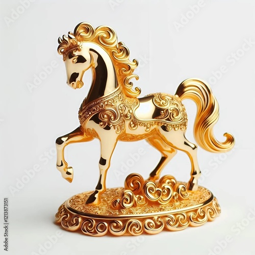 Statuelle en or de cheval