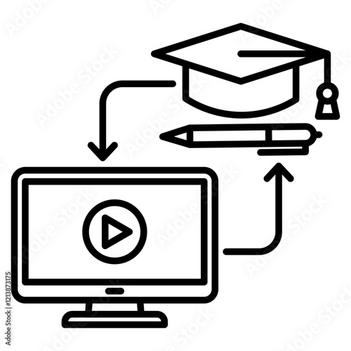 Blended learning icon