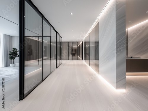 modern office corridor