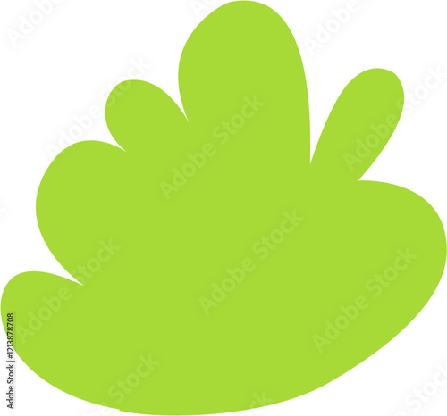 Green cartoon bush