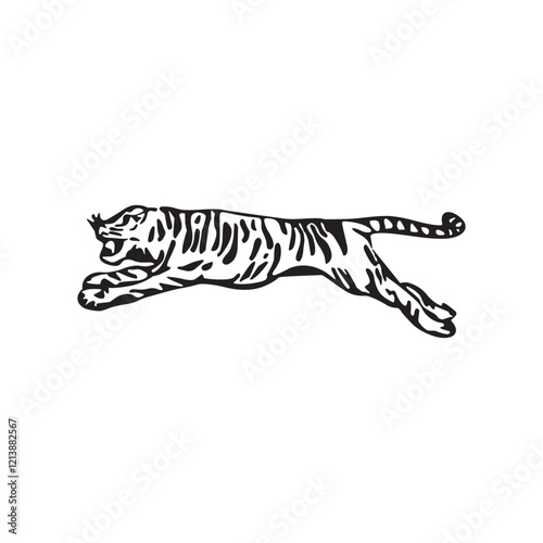 Make a Professional Tiger Vector Line