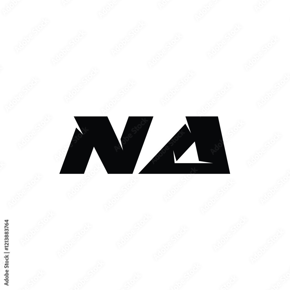 NA monogram logo design letter text name symbol monochrome logotype alphabet character simple logo NA monogram logo design letter text name symbol monochrome logotype alphabet character simple logo
