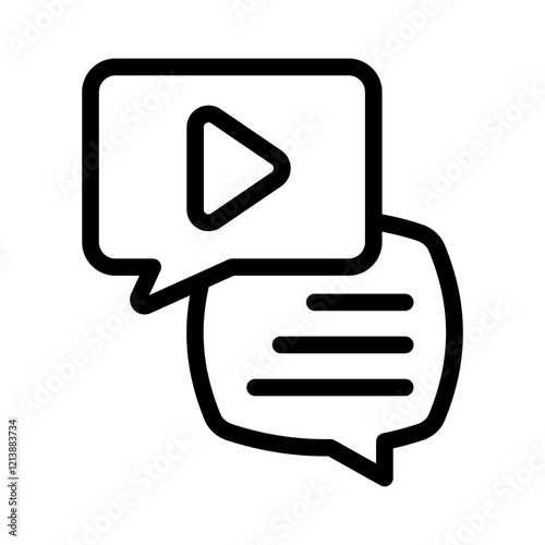 video chat outline style