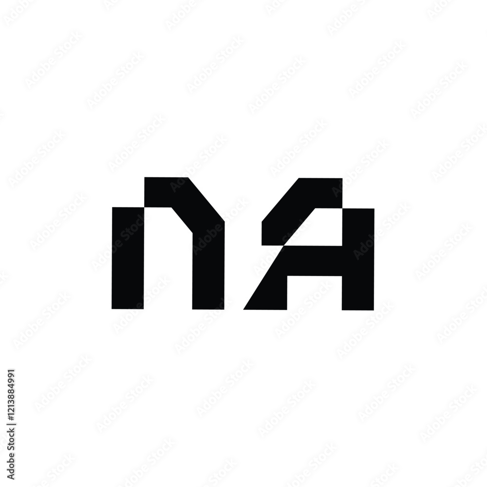 NA monogram logo design letter text name symbol monochrome logotype alphabet character simple logo NA monogram logo design letter text name symbol monochrome logotype alphabet character simple logo