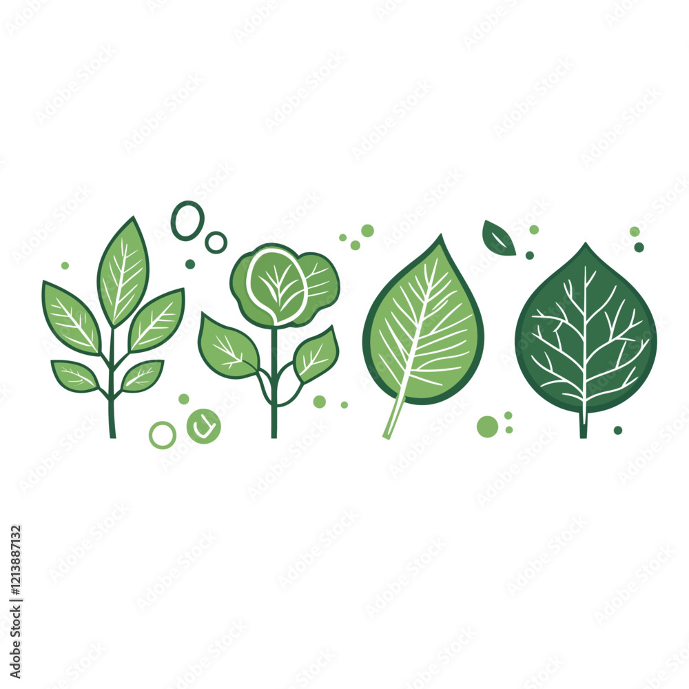 Vector of Green Eco-Friendly Symbol with Leaf – Sustainable Nature Concept Illustration Vector of Green Eco-Friendly Symbol with Leaf – Sustainable Nature Concept Illustration