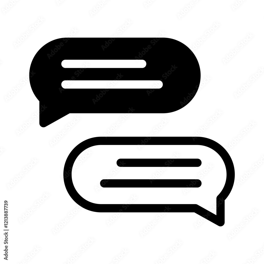 chat communication solid style chat communication solid style