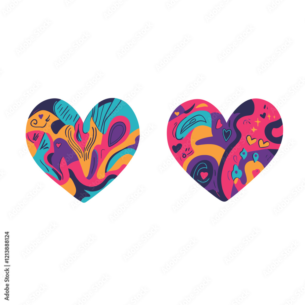 Vector of Happy Cheerful Valentine's Heart – Cute and Playful Love Symbol Illustration Vector of Happy Cheerful Valentine's Heart – Cute and Playful Love Symbol Illustration