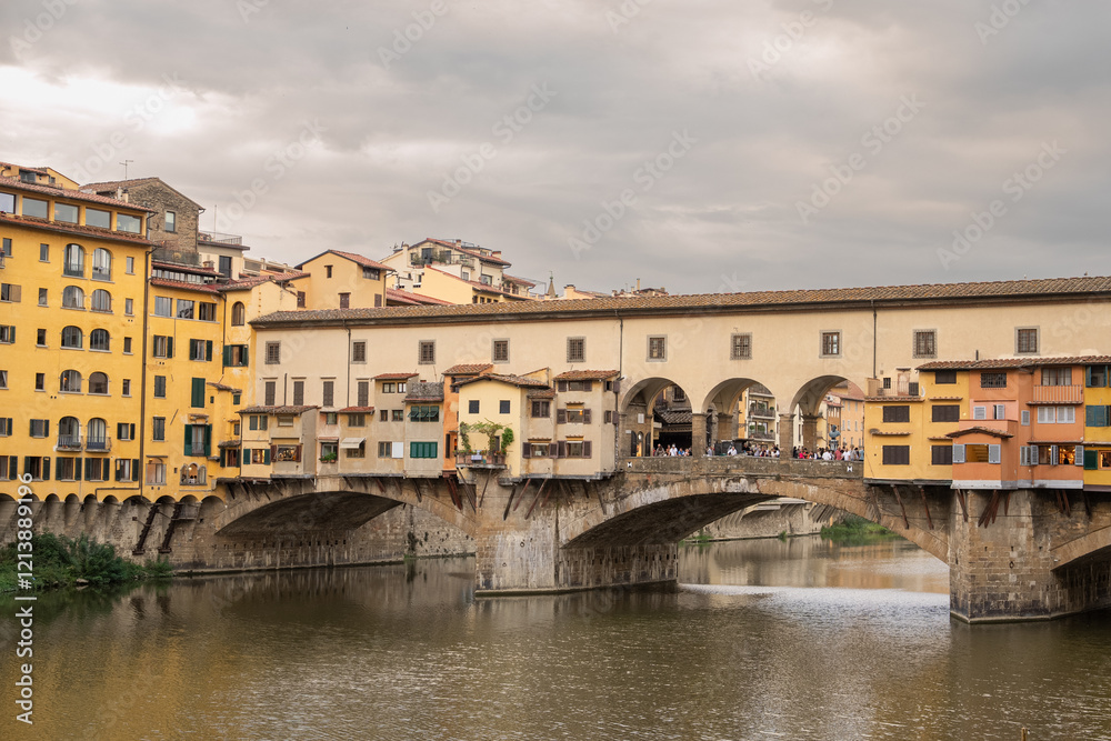 Ponte Vecchio Bridge and Arno River, Florence, Italy. Ponte Vecchio Bridge and Arno River, Florence, Italy.