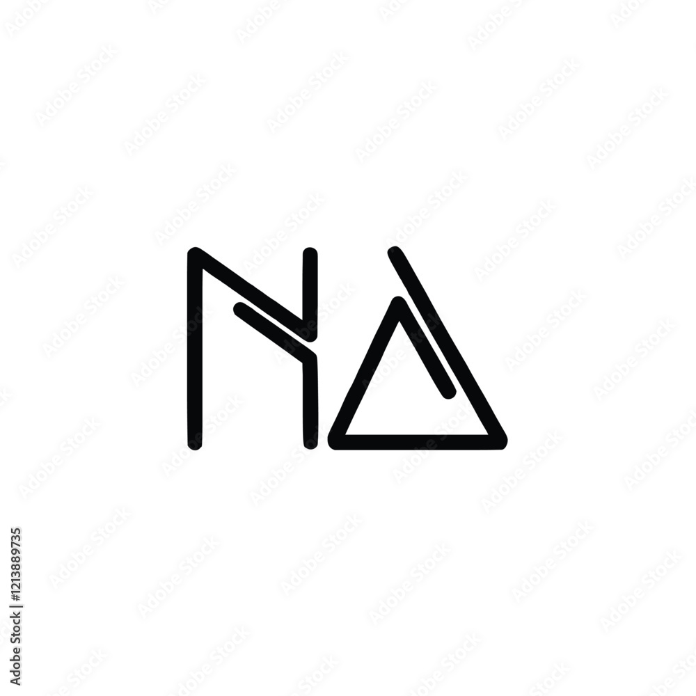 NA monogram logo design letter text name symbol monochrome logotype alphabet character simple logo NA monogram logo design letter text name symbol monochrome logotype alphabet character simple logo