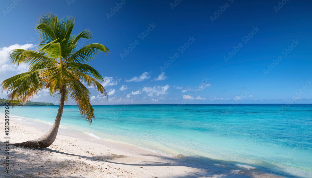Fototapeta premium beach with palm tree