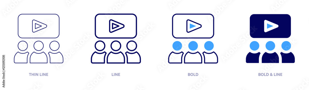 Viral marketing icon in 4 different styles. Thin Line, Line, Bold, and Bold Line. Duotone style. Editable stroke Viral marketing icon in 4 different styles. Thin Line, Line, Bold, and Bold Line. Duotone style. Editable stroke