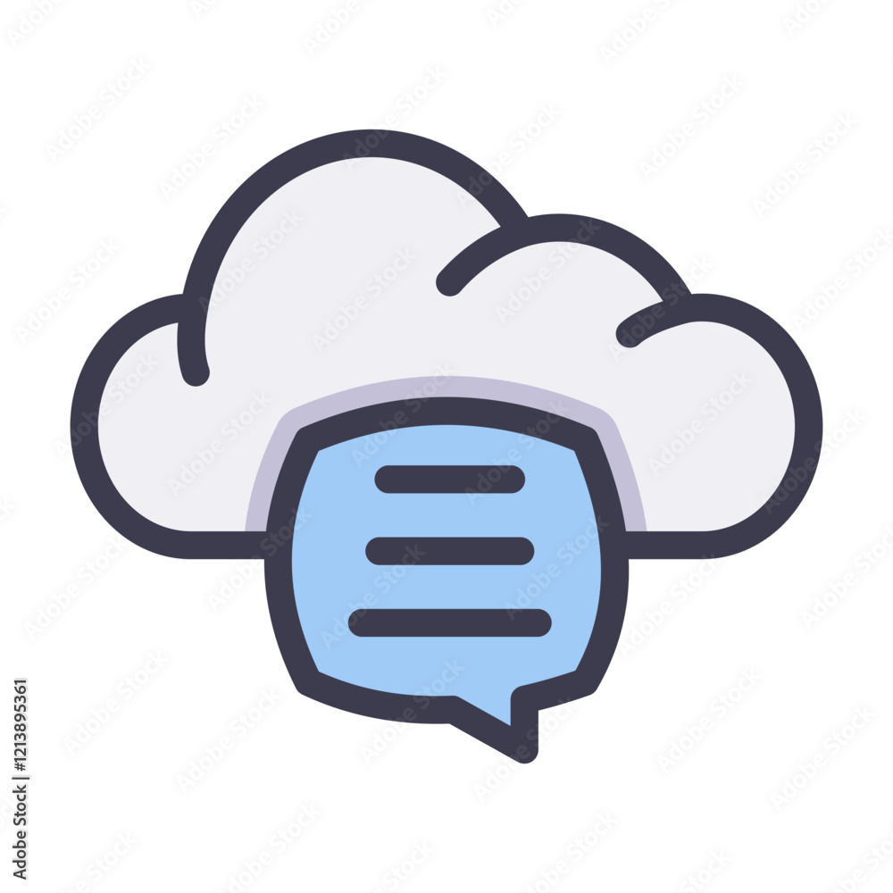 cloud chat filled style
