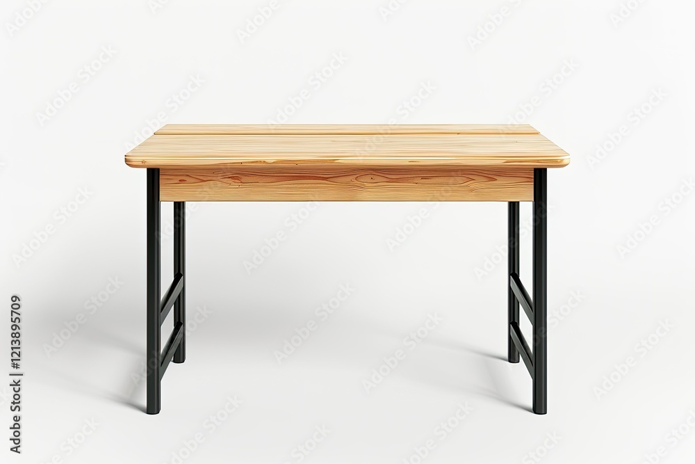 High Detail Image of School Desk 5 on White Background High Detail Image of School Desk 5 on White Background